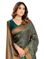 Glory Sarees WomenS Pure Kanjivaram Soft Banarasi Original Satin Silk Saree Elegantly Crafted Graceful Wedding Design With Blou