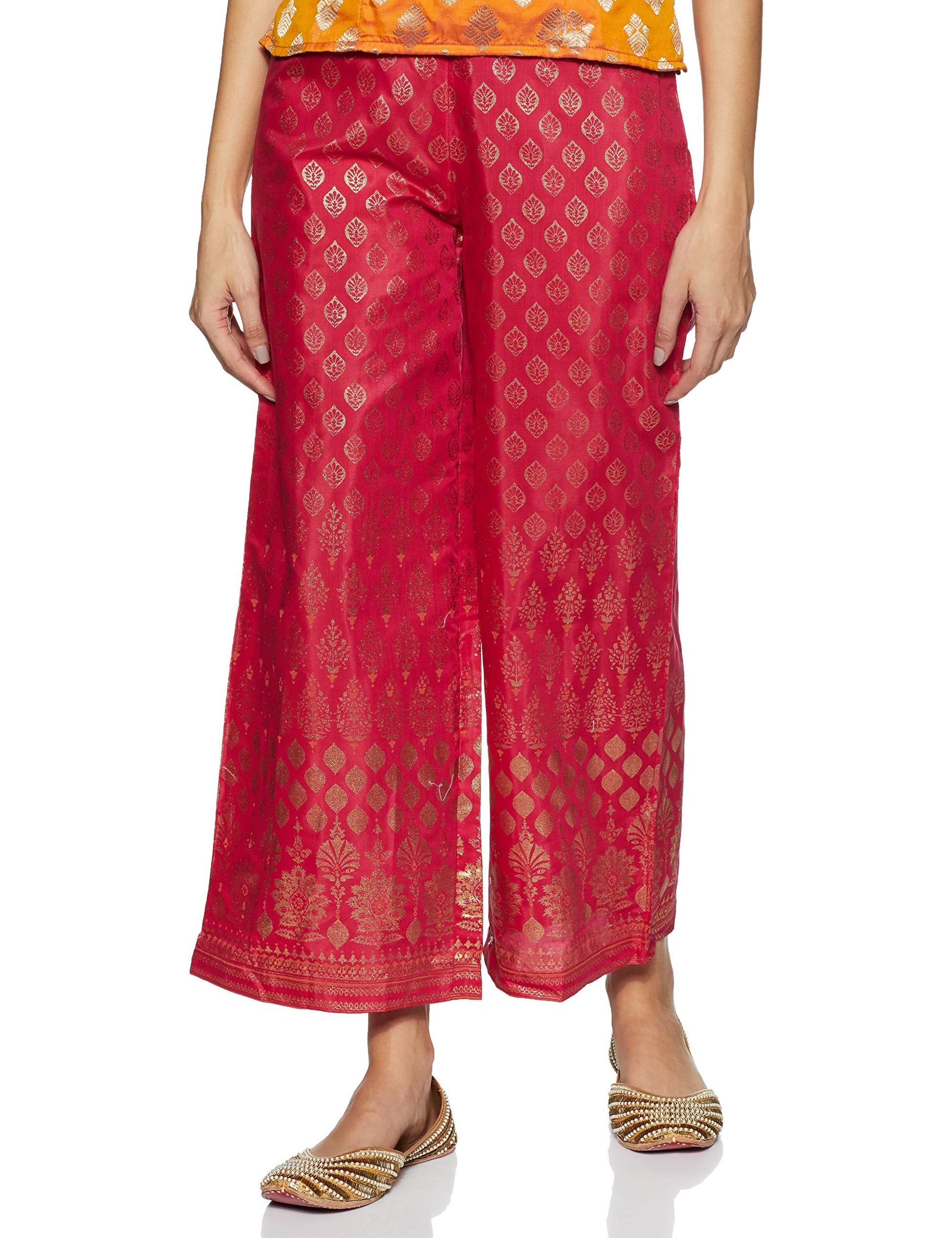 Aurelia Women'S Synthetic Palazzo Bottom (19Aua60005-500823_Pink_X-Large)