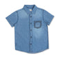 Pepe Jeans Somber Ss Bandana Print Denim Shirt, Mid Lt Wash, 14