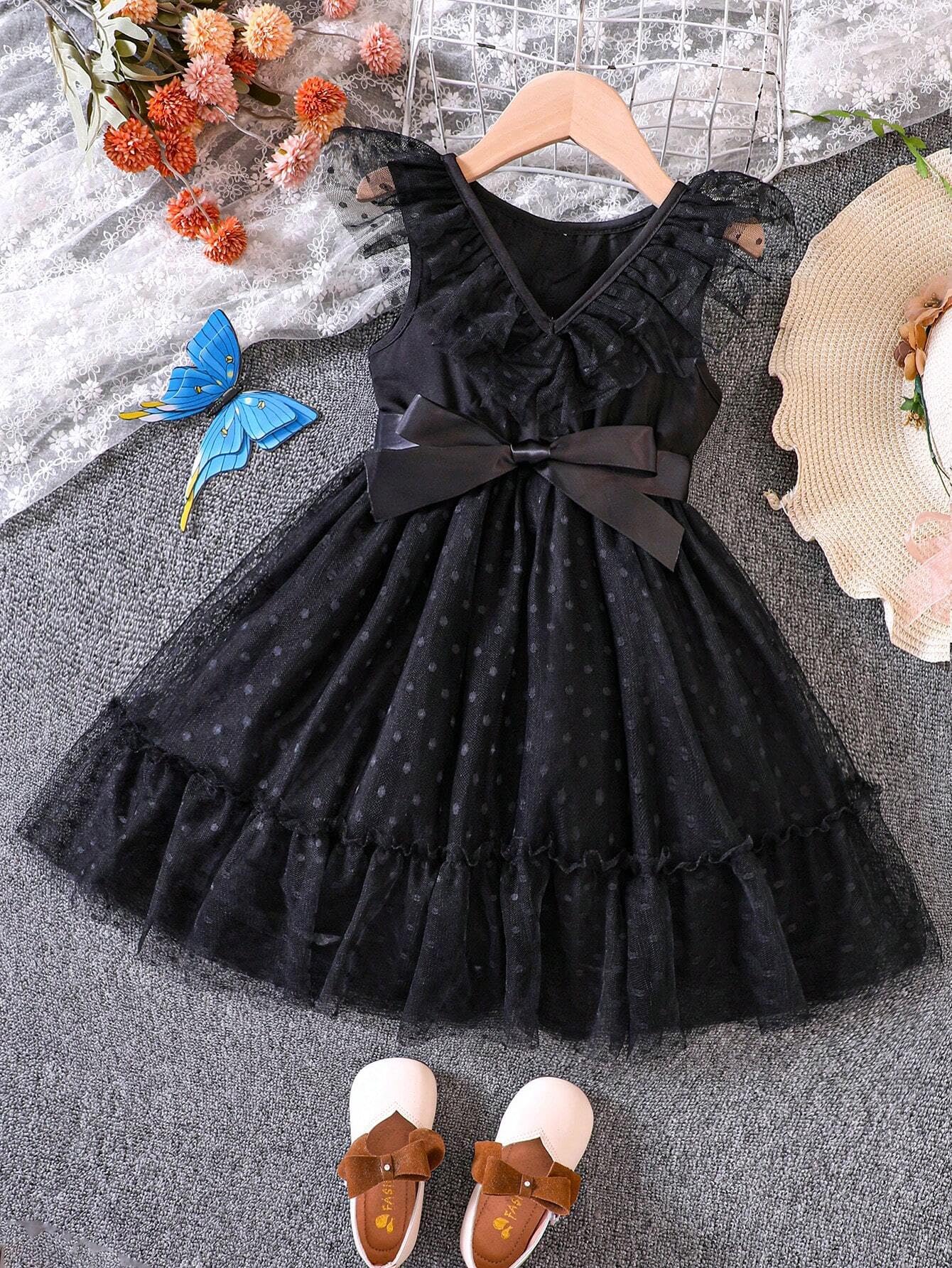 TAGAS Baby-Girls Net A-Line Knee-Length Dress