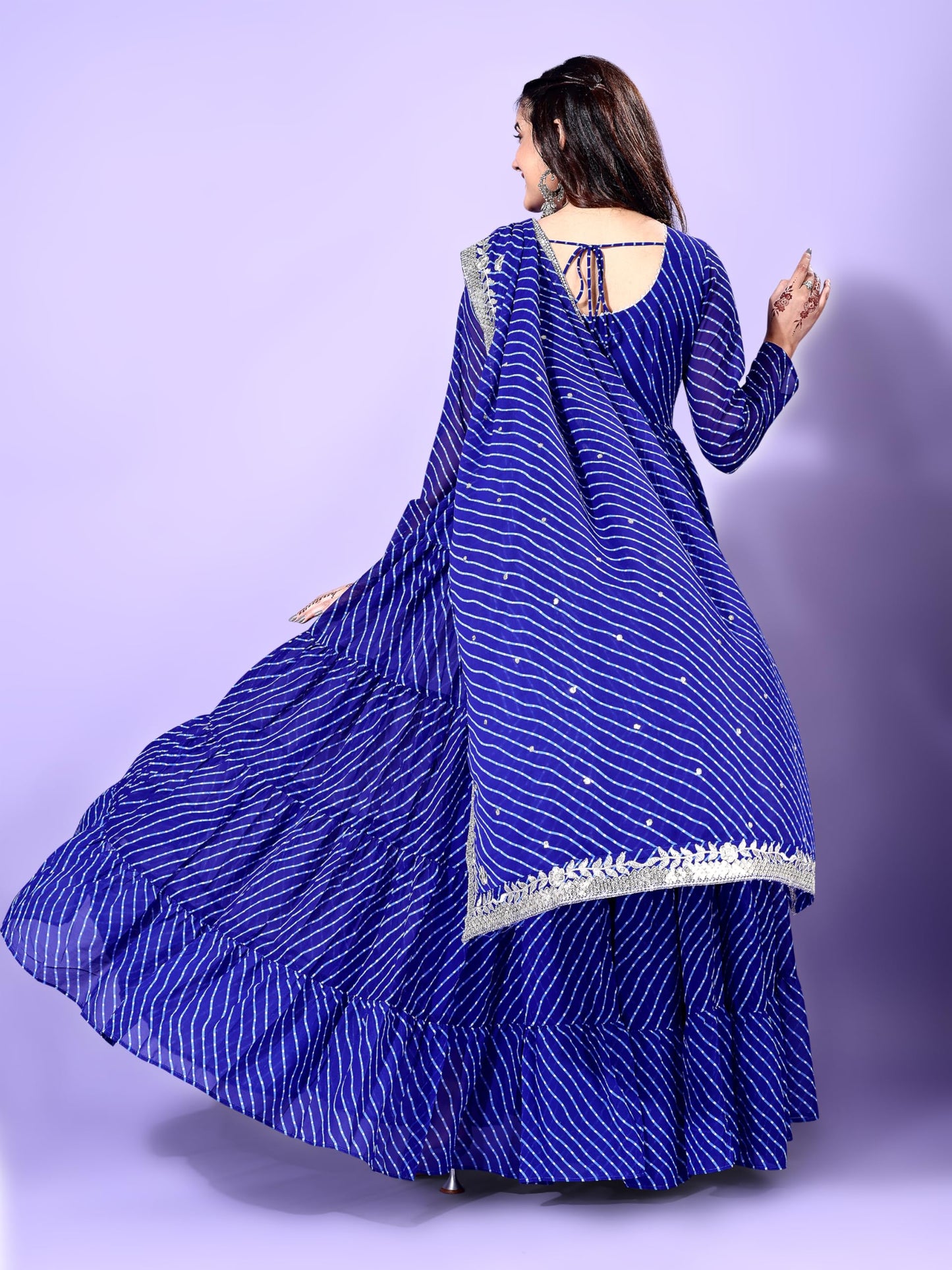 Fashion Basket Georgette Anarkali Kurta Set For Women