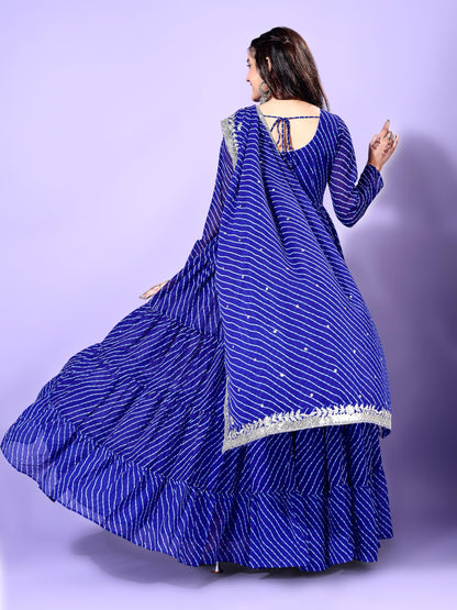 Fashion Basket Georgette Anarkali Kurta Set For Women