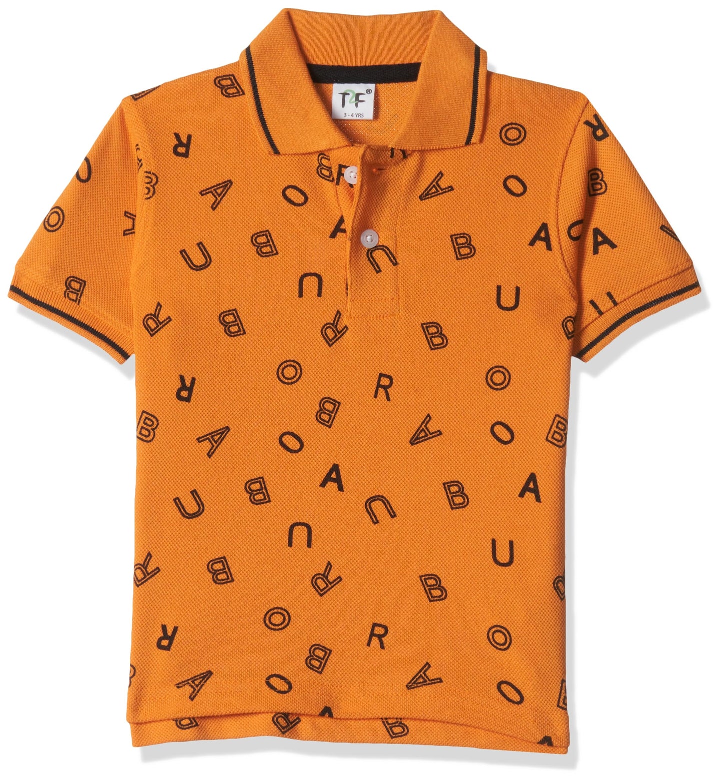 T2F Boys Cotton Regular Fit T-Shirt Yellow