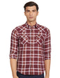 Pepe Jeans MenS Checkered Regular Shirt (Pm307160_Brown M)
