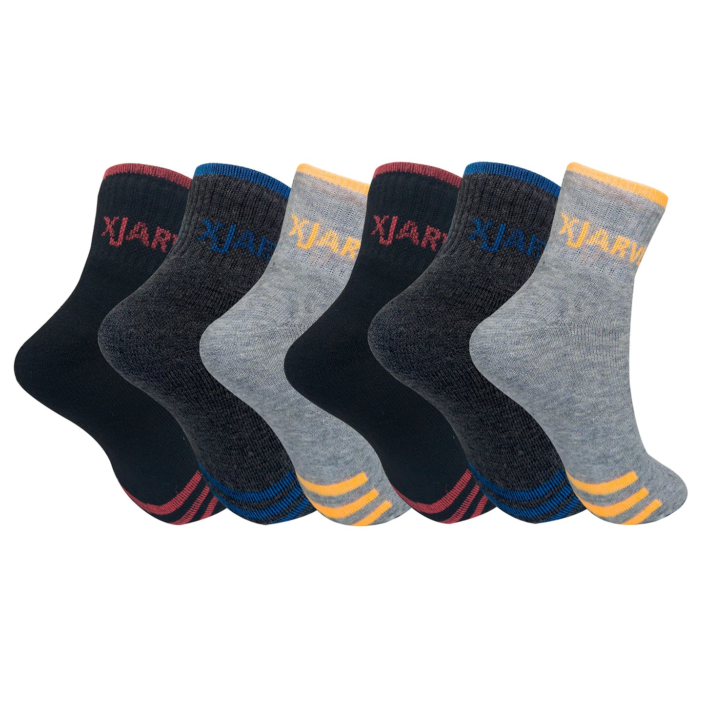 XJARVIS All-Season Ankle Sports Socks | High Cushioning, Arch Support, Breathable Cotton | Odor-Free, Moisture-Wicking | Men & W