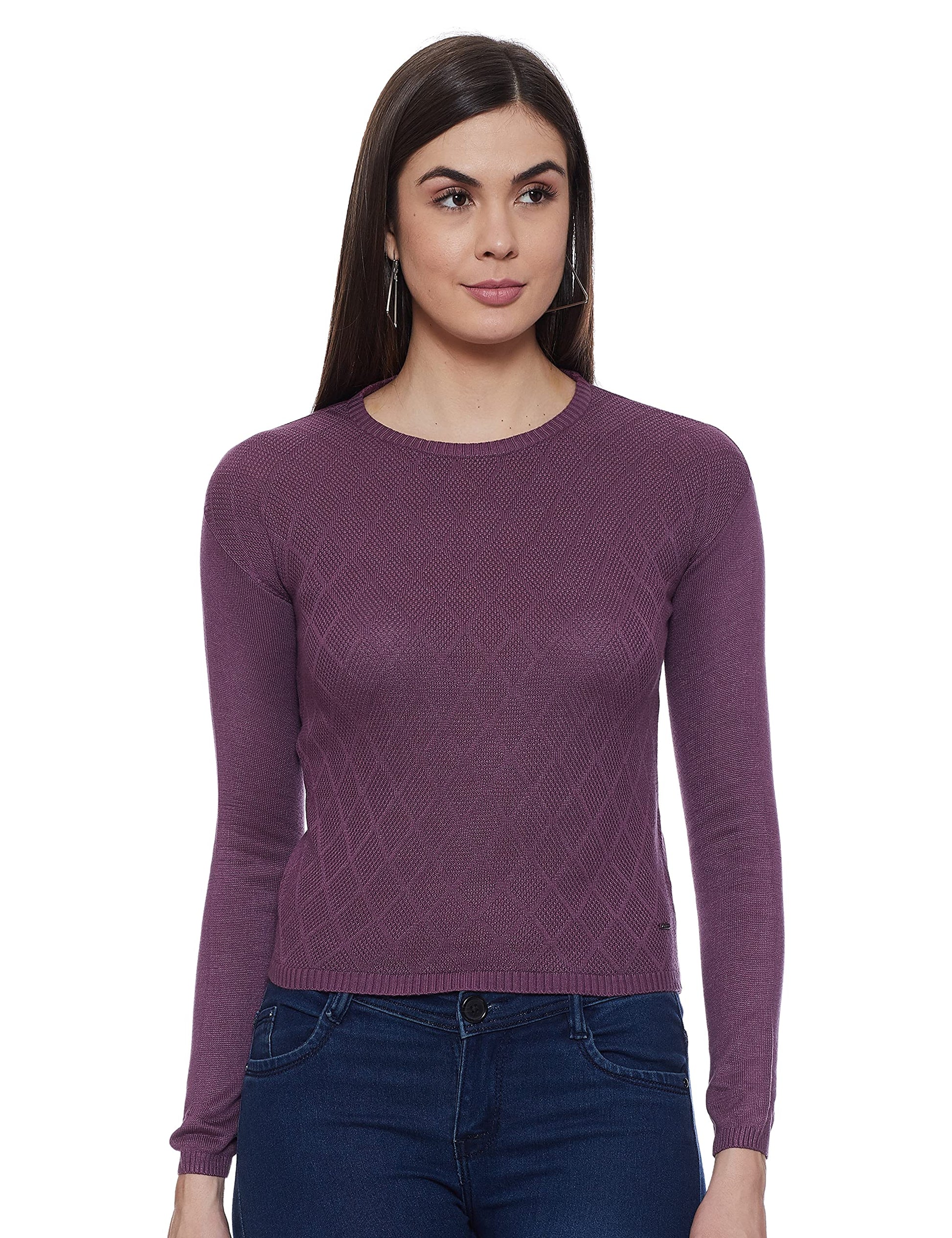Pepe Jeans WomenS Cotton Pullover (Pl701710- Purple_L)