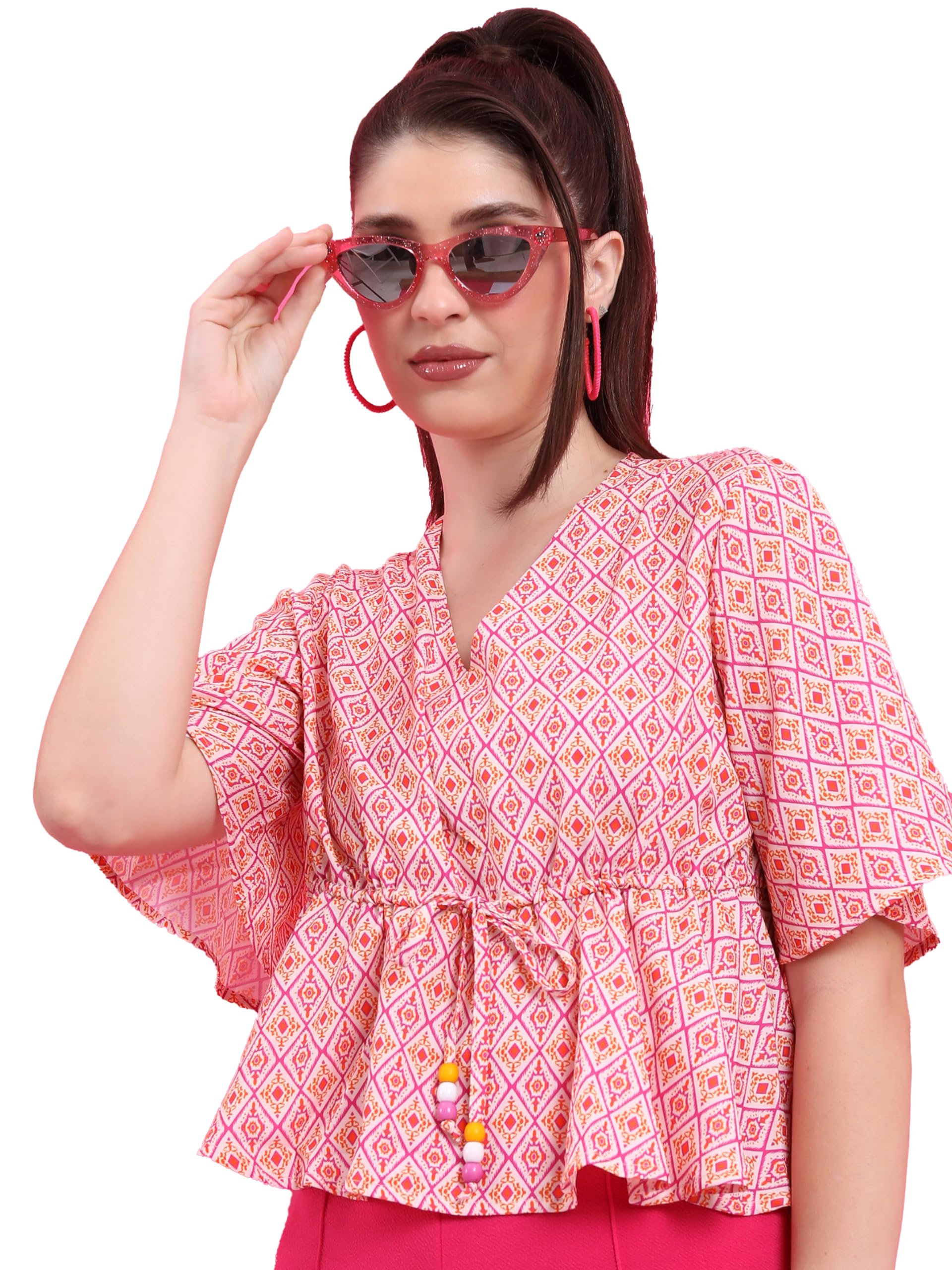 Ketch Women'S Regular Fit Tops (Khtp000333_Pink