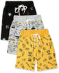 T2F Boys Cotton Printed Regular Fit Shorts(Pack of 3) Multicolour