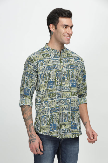 Be Active MenS Cotton Regular Shirt (Scpr-2_Multicolour