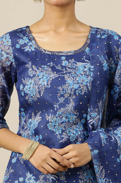 Aurelia WomenS Floral Printed Straight Kurta Set With Sharara And Dupatta For Women