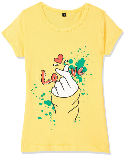 T2F Girls Cotton Regular Fit T-Shirt(Pack of 3)