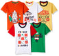 T2F Boy Cotton Printed Regular Fit T-Shirt (Pack of 5),Multicolour,4-5 Years