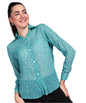 POPWINGS Printed Full-Sleeves Regular-Fit Polyester Printed Shirt for Women Stylish Western Casual Wear