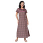 Evolove WomenS 100% Cotton Supersoft With Beautiful Embroidery Long Maxi Night Gown Nighty Dress With Pocket, Most Comfortable