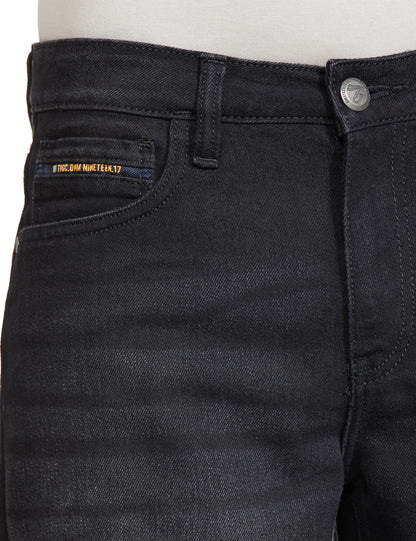 The Indian Garage Co Men Dad Fit Solid Mid-Rise Jeans Black