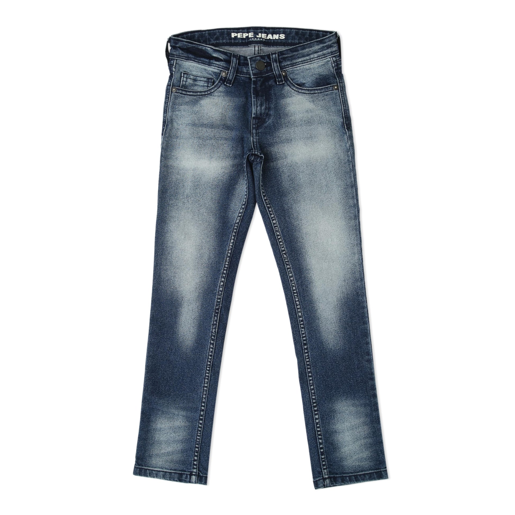 Pepe Jeans Cashed Mid Waist Slim Fit Denim, Light Worn, 16