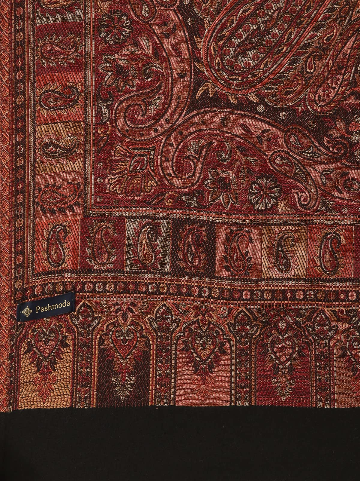 Pashmoda Women Dil-kash Kashmiri Royal Paisley Design Jamawar Shawl (Size: 101 X 203 Cms)