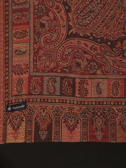 Pashmoda Women Dil-kash Kashmiri Royal Paisley Design Jamawar Shawl (Size: 101 X 203 Cms)