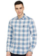 The Indian Garage Co Beige Regular Fit Spread Collar Checkered Long Sleeves Shirt