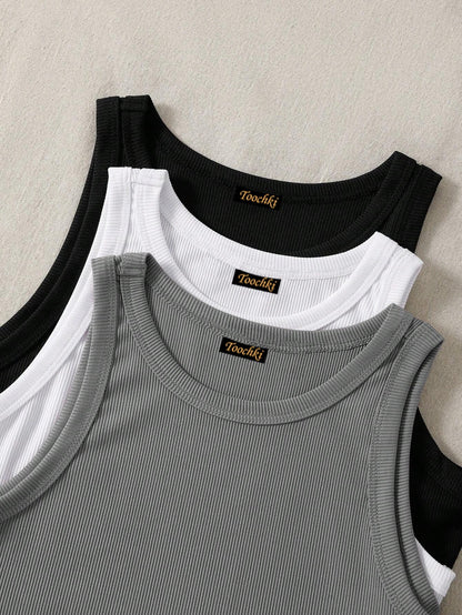 Toochki Top for Women | Spandex Crop Tops | Black White Beige Grey | Short | Western | Pack of 3 Combo