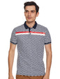 Pepe Jeans Mens Geometric Regular Fit Polo (Pm541511_Dark Denim L)