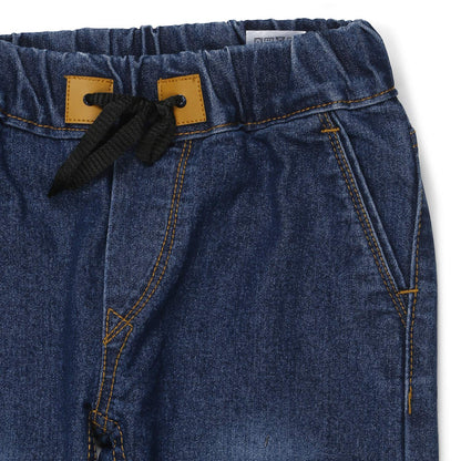 Urbano Juniors Boys Blue Slim Fit Stretchable Jogger Jeans (junhpsjoggerboy-mblue-13-14)