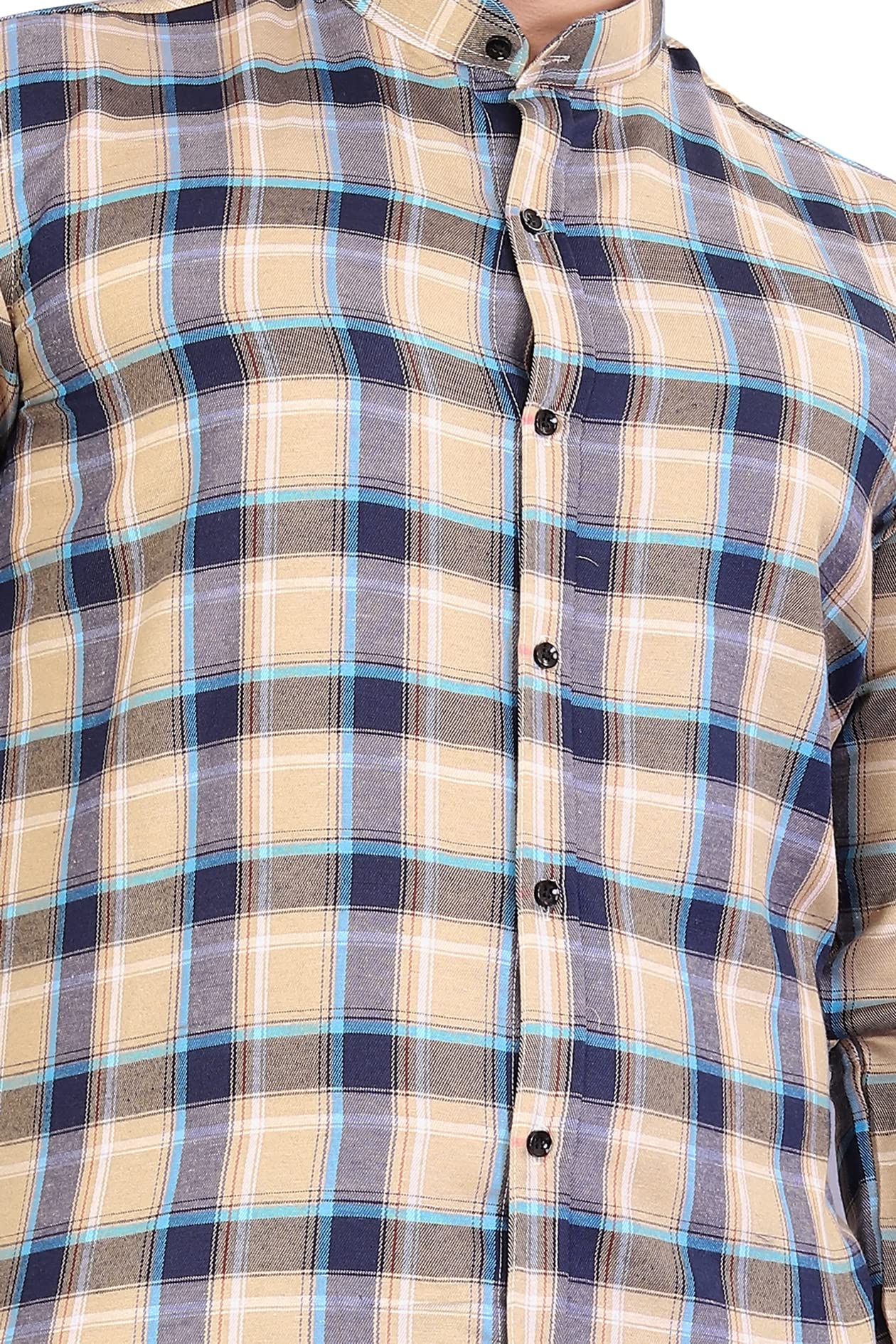 More & More MenS Checkered Regular Fit Checks Shirt D2_Design 2