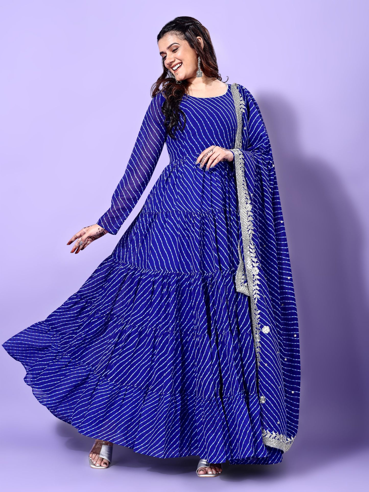 Fashion Basket Georgette Anarkali Kurta Set For Women