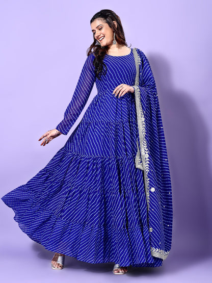 Fashion Basket Georgette Anarkali Kurta Set For Women