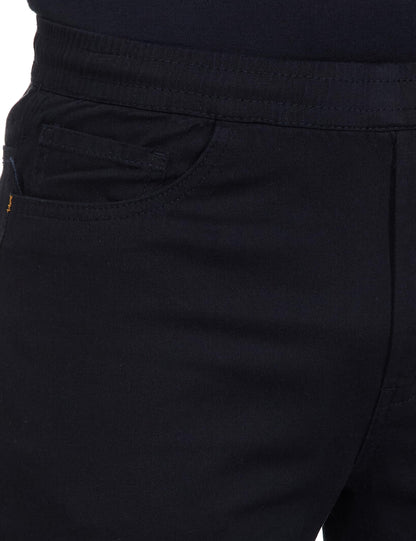The Indian Garage Co Men Slim Fit Solid Mid-Rise Joggers Navy Blue