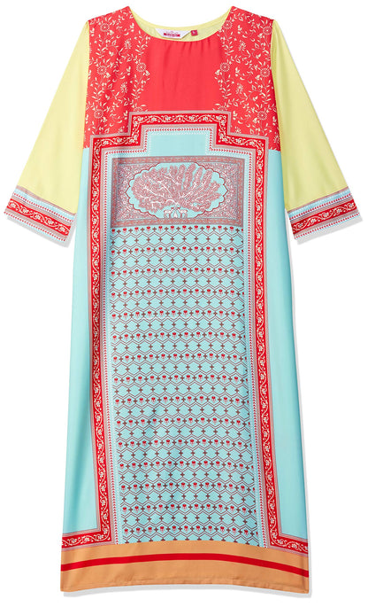 Gosriki WomenS Multicolor Printed Straight Kurta With Plazzo (Naguar_L)