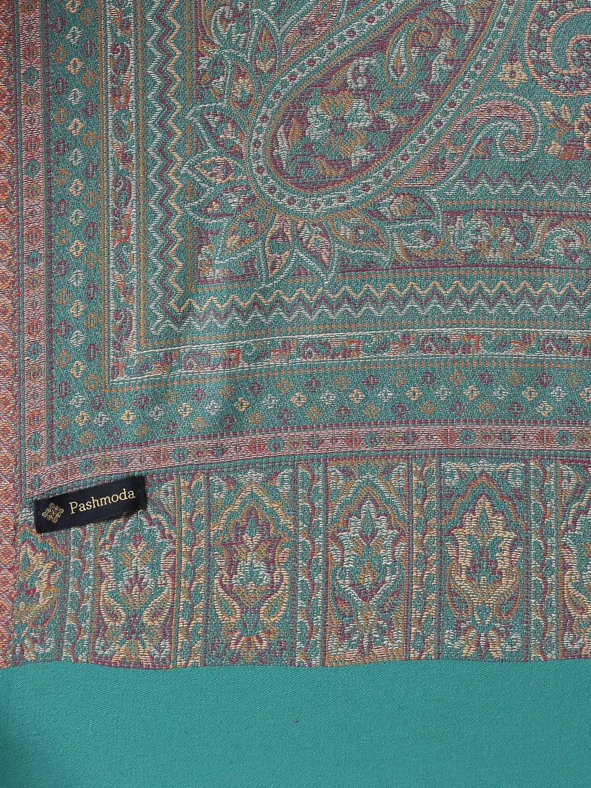 Pashmoda Women Aaraish Kashmiri Royal Paisley Design Jamawar Shawl (Size: 101 X 203 Cms)