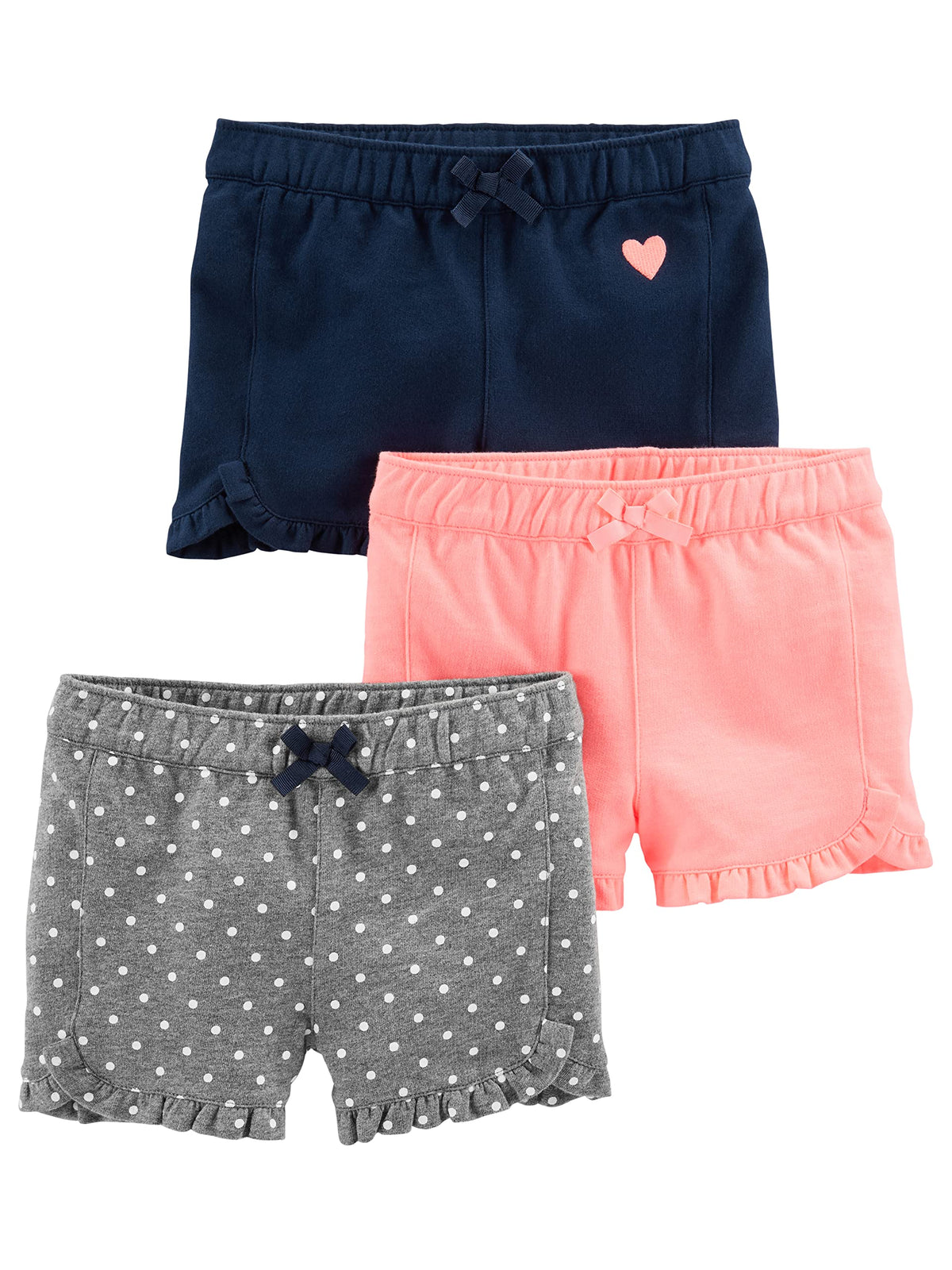 Simple Joys by Carters Baby Girls 3-Pack Knit Shorts
