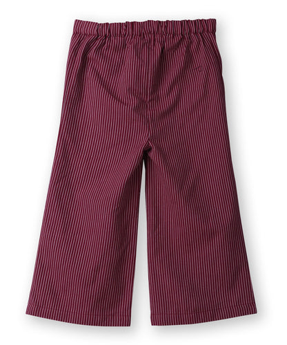 Beebay Kids Girls Pinstriped peplum co-ord set Maroon
