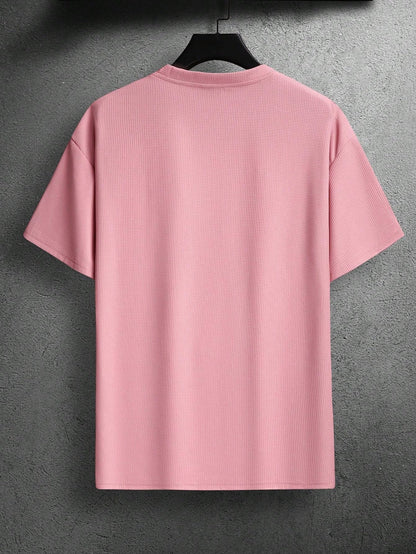 Indoprimo MenS Polyester T Shirt With Pocket Half Sleeves Round Neck Line Solid Pattern Loose Fit Classic Style And Standard Le