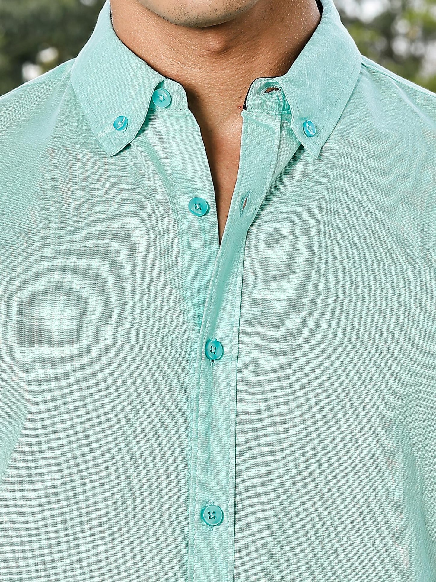 Thomas Scott Mens | Linen Blend | Solid | Button Down Collar | Premium Cotton Linen Blend | Full Sleeve | Casual Shirt for Men