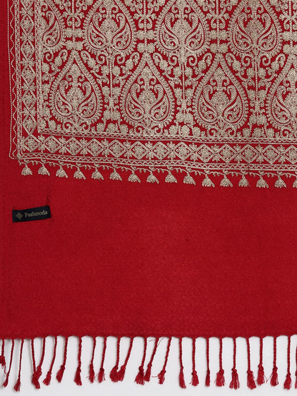 Womens Shalimaar Kashmiri Aari Embroidery Stole (Size: 71X203 CM)