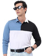 KETCH Men Full Sleeve Slim Straight FIT T-Shirt (KHTS000525_ Black/White/Blue_S)