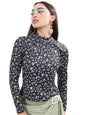 KETCH Womens Micro ZURIC Printed -240GSM Casual FIT Tops (KHTP000273_Black/Multi_XS)