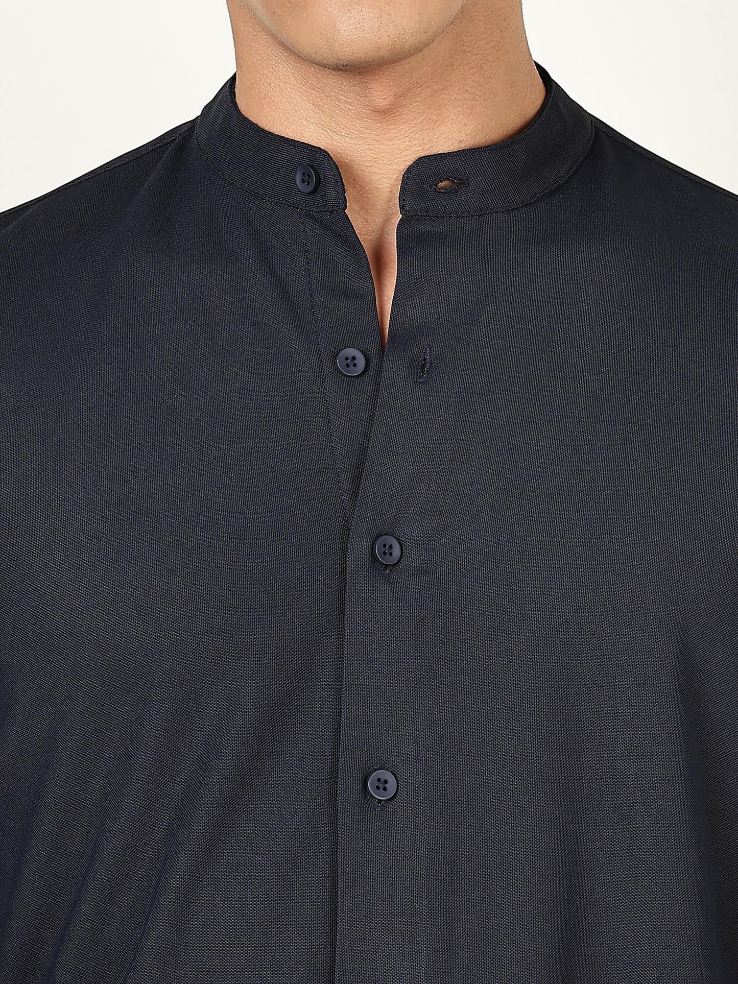 Thomas Scott Mens | Premium | Mandarin Collar | Slim Fit | Long Sleeves | 4 Way Stretch | Coolmax | Knitted | Casual | Shirts f