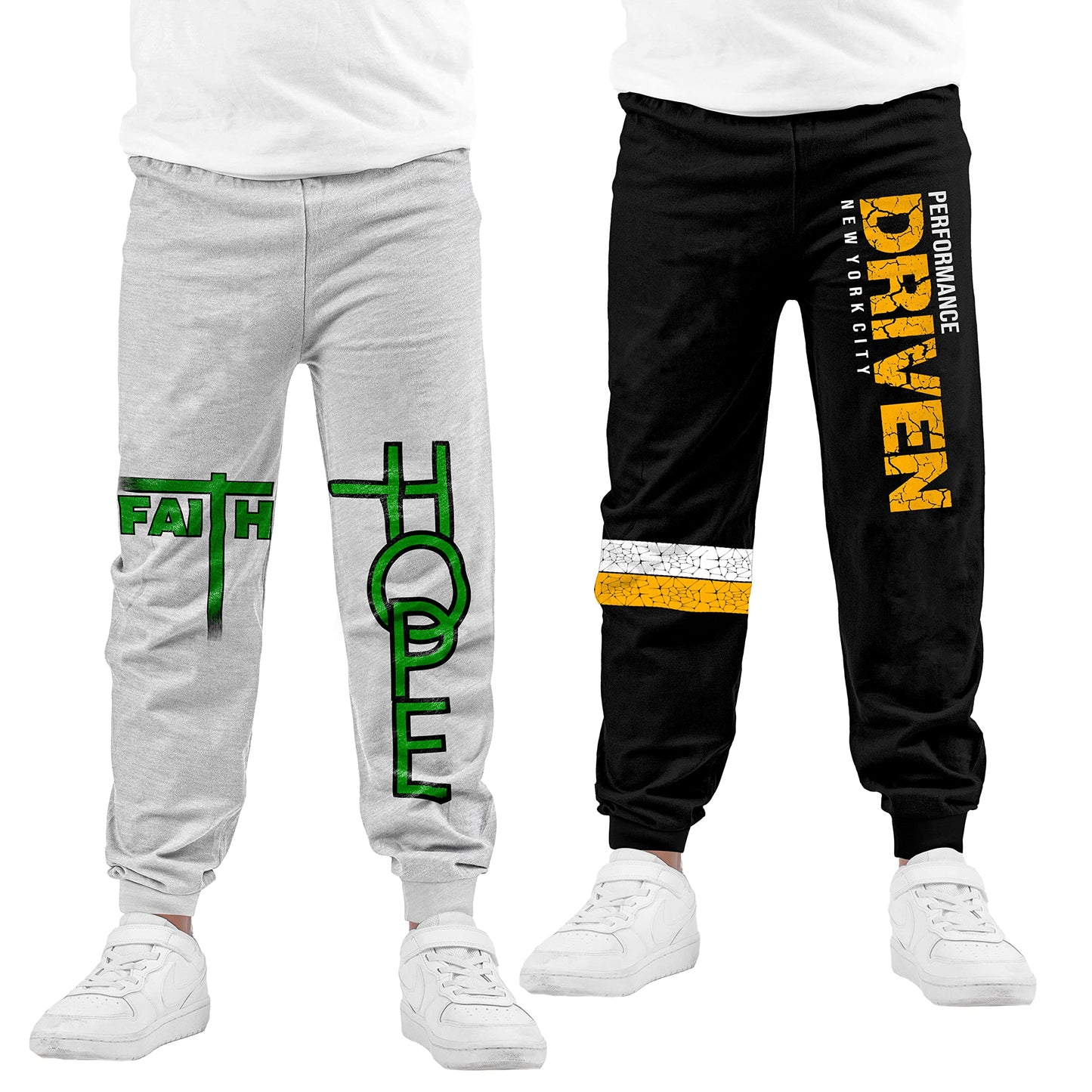 Kyda Kids Boys Cotton Printed Track Pants (Pack Of 2)