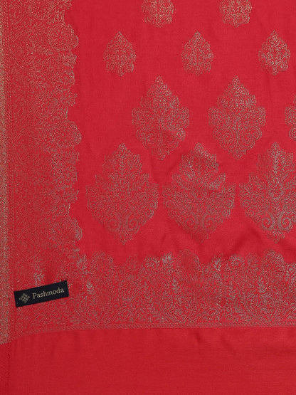Pashmoda Women Nargis Kaani Stole with Silky Zari Weave, (Size 72X208 CM)