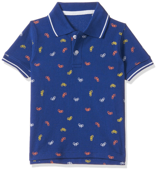 T2F Boys Cotton Regular Fit T-Shirt Royal Blue