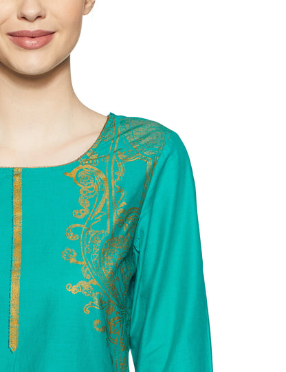 Aurelia Women'S Straight Kurta (17Auk13141-62352_Green_S)