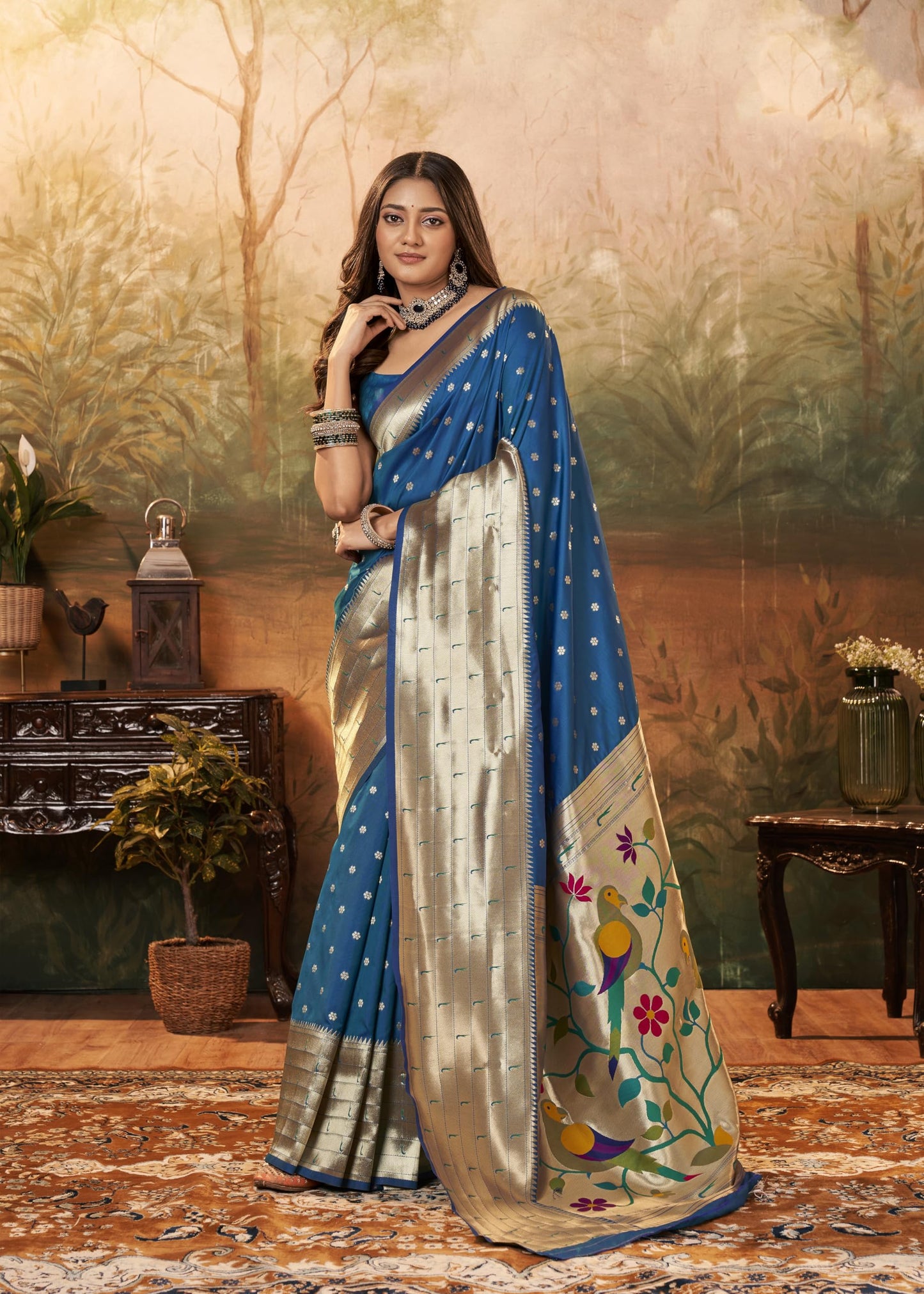 Pujia Mills Woman Pure Paithani Silk Banarasi Saree Indian Ethnic Wear Latest Kanjivaram Banarasi Saree In 2025 Woven Gold Zari