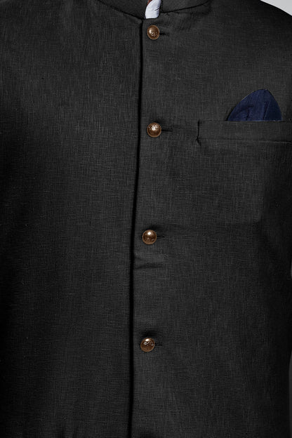 BE ACTIVE Mens Linen Blend Nehru Jacket With Mandarin Collar || Ethnic Koti For Men || Men Koti Formal|| Men Koti Wedding (RFKT