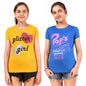 Kyda Kids Girls Cotton Full Sleeve Printed Tops - Multicolor (Pack Of 2)