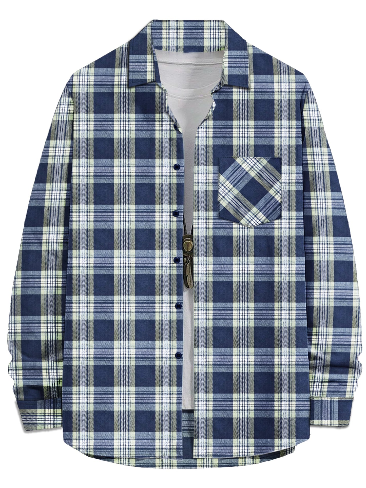 Noble Monk MenS Regular Long Sleeve Cotton Check Shirt | Casual Shirt With Spread Collar