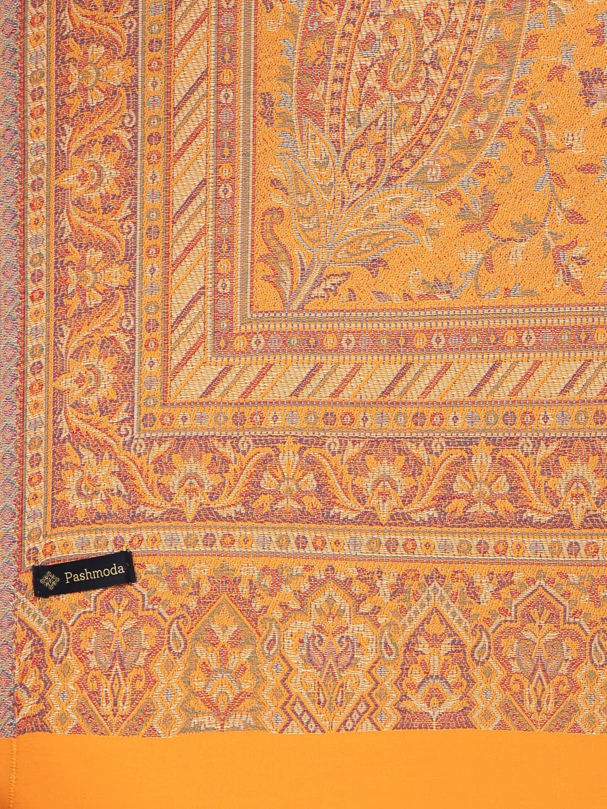 Pashmoda Women Noor Kashmiri Royal Paisley Design Jamawar Shawl (Size: 101 X 203 Cms)