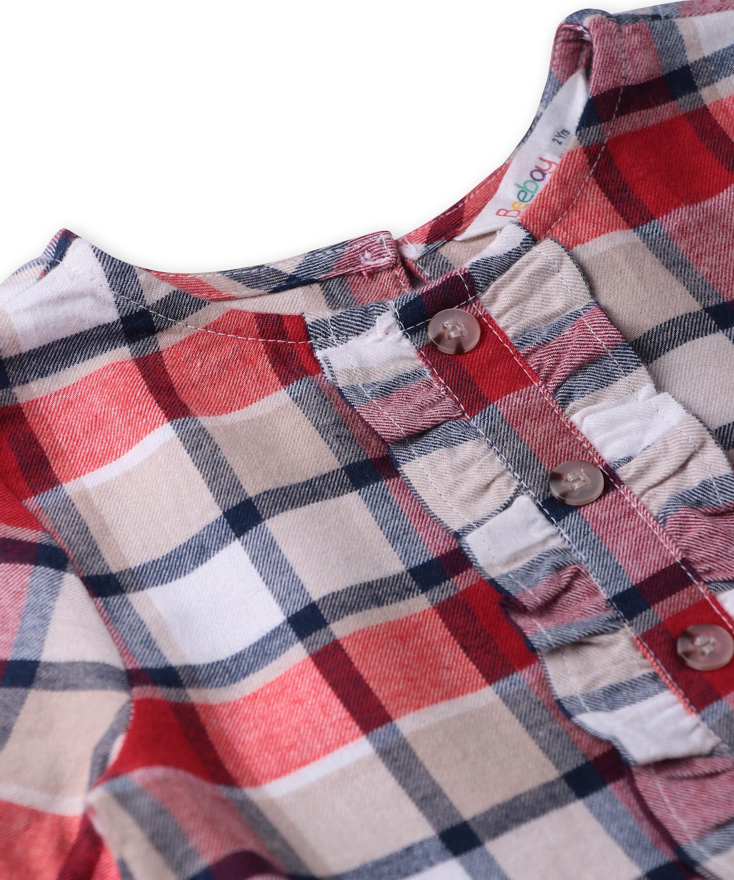 Beebay Kids Girls Heritage Checks Fit and Flare Checks Multi Multicolour